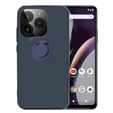 Imagem de Ranyi Capa para Bold K10, Capa Fina Flexível de TPU Sólido com Suporte de Anel Rotativo 360 com Suporte de Borracha Absorvente de Choque Capa de Proteção de Silicone para BLU G54/Bold K10 K0110WW