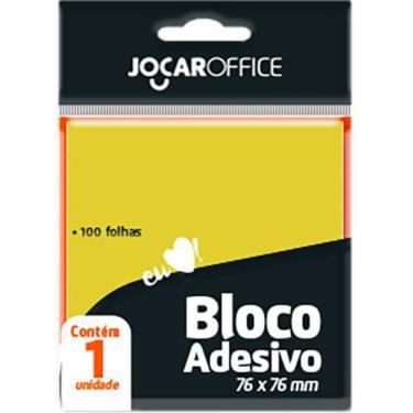 Imagem de Bloco Adesivo Amarelo 76 x 76 mm 100 Folhas Autoadesivas