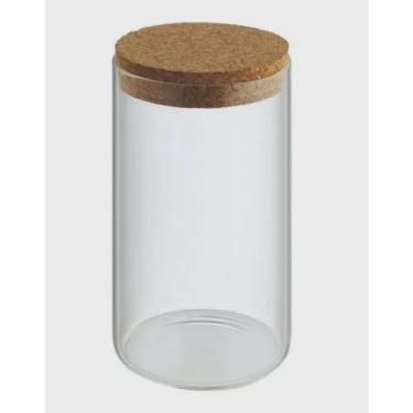 Imagem de Pote De Vidro Com Rolha Redondo 550ml Tempero Mantimentos
