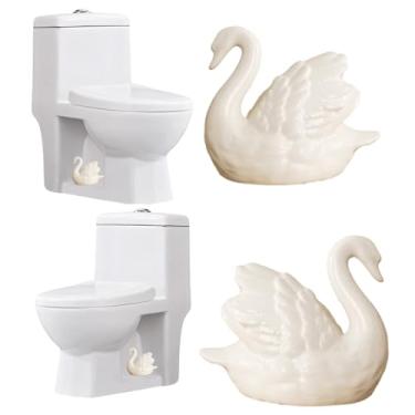 Imagem de 2 peças de tampas de parafuso de vaso sanitário decorativas, tampas de parafuso de vaso sanitário de cerâmica decorativas, tampas de tampa de parafuso de banheiro engraçadas, lindas capas de parafuso