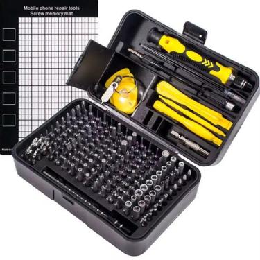 Imagem de Kit Ferramentas 170 Pç Imantada Combinadas p/ Reparo Técnico Notebook 