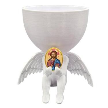 Imagem de Anjo da Guarda Anjinho Jesus Salvador Vasinho Decoração - Point da Fe