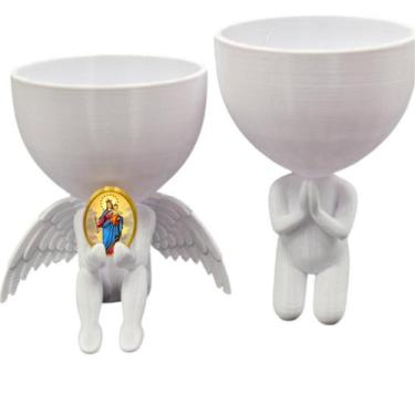Imagem de Kit Decoração Nossa Senhora Auxiliadora Anjinho  Oração - Point da Fe