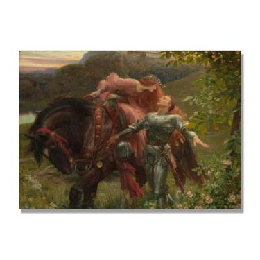 Imagem de Impressões em tela famosas, reprodução em tela, pintura emoldurada, imagem de arte de parede para decoração de casa, (linda mulher sem coração). Somente tela de 80 x 112 cm - 31,4 x 44,1 pol