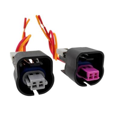 Imagem de AUTO OCCASION Válvulas de admissão do motor e posição do eixo de comando de escape conector de válvula solenoide fiação de chicote de trança compatível com Chevrolet GMC Buick Engine 12655421 12655420