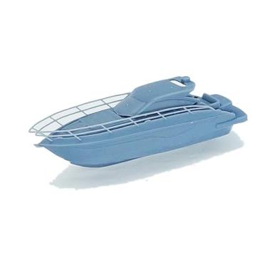 Imagem de Outland Models Barco de iate de luxo com cenário ferroviário escala 1:87 HO