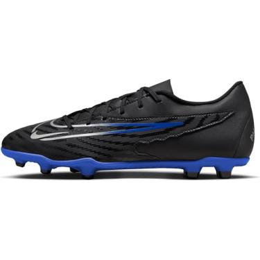 Imagem de Nike Chuteira de futebol unissex Phantom GX Academy Firm Ground, Preto/Hyper Royal/Cromado, 39