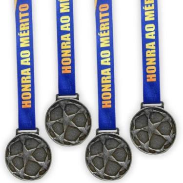Imagem de Kit 100 Medalhas, Medalha Premiação Personalizada Honra ao Mérito, 55m