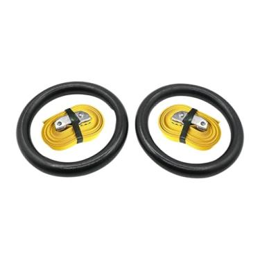 Imagem de kowaku Argolas de ginástica com alças antiderrapantes, versáteis e leves, para treinamento de força e fitness, para parques, academias, hotéis, homens, Amarelo