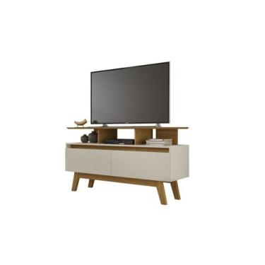 Imagem de Rack Rubi 1.2 Cinamomo/Off White  Móveis Bechara