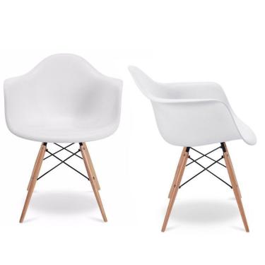 Imagem de Kit 2 Cadeiras Melbourne Eiffel Charles Eames Branca Drossi