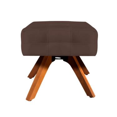 Imagem de Puff Giratório Elisa Suede Base Madeira Mm30 D´rossi Marrom