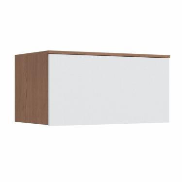 Imagem de Módulo Aéreo 1 Porta Basculante Requinte+ Móveis Castro Macadâmia/branco Line