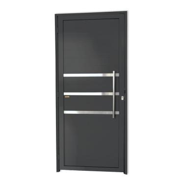 Imagem de Porta Lambril Com Friso Com Puxador Super 25 210cm X 90cm Brimak Cinza