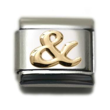 Imagem de Dolceoro Letra do alfabeto, 9 mm tradicional clássico tipo italiano modular charmoso elo - aço inoxidável, One Size, Aço inoxidável, Sem Pedra Preciosa