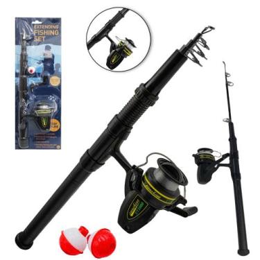 Imagem de Vara De Pesca Com Molinete Com Boia E 3 Anzois 1,6m - AMIGOLD