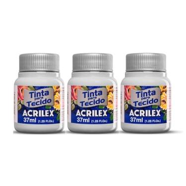 Imagem de Tinta Tecido Fosca 37 Ml - Cinza Claro 627 Kit Com 3 Fixação Frio Alta Cobertura Tecidos De Algodão Sem Goma É Ideal Para Customização De Roupas, Decoração E Outras Aplicações Artísticas