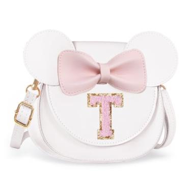 Imagem de Aganmi Linda bolsa tiracolo para meninas 2, 3, 4, 5, 6, 7, 8 anos, presente de aniversário, carteira infantil, Creme, 7.1*6.7*3.1in (18*17*8cm)