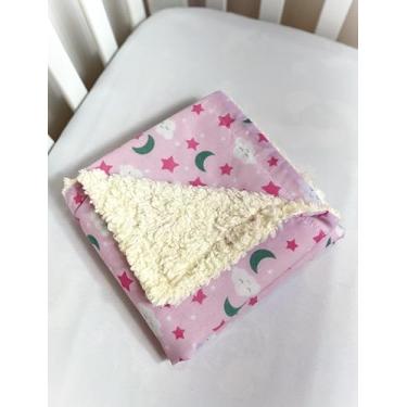 Imagem de Coberta Manta Macia Sherpa Estampado 100% Algodão (M, Soninho Rosa)