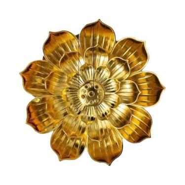 Imagem de Suporte De Incenso Em Liga De Linha Lotus Com Base De Espiral De Sânda