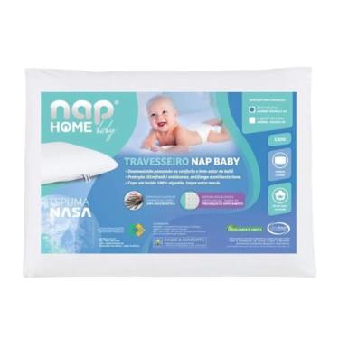Imagem de Travesseiro Baby Viscoelástico, 30x20x2,5 cm, Branco, para Bebês de 0 a 1 Ano