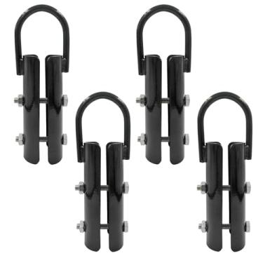 Imagem de Forellfit Braçadeira de corda de escalada de 3,8 cm, 4 peças, fecho de escalada de corda, gancho de fixação, para escalada de corda, garagem, academia, equipamentos de fitness com mosquetão, gancho de