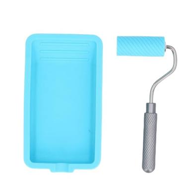Imagem de FTVOGUE Roller de Silicone do Kit de Ferramentas para Rolos de Tinta Com Cochilos de Pintura de Parede de Bandeja de Silicone para Pintura de Casa, Acabamento