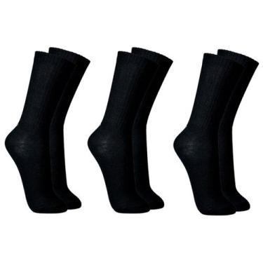 Imagem de Kit 3 Pares Meias Masculina Esportiva Lupo 3292-089 Formato Anatômico,