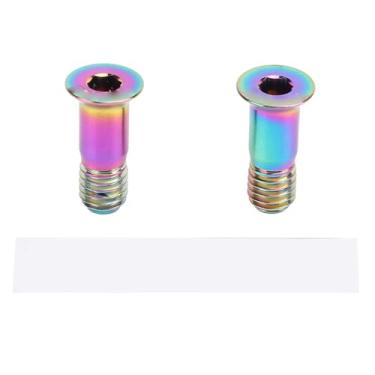 Imagem de Parafusos da roda da polia do rolamento de bicicleta Ti liga leve, o design de cabeça plana reduz a corrente de pular aprimora a mudança de engrenagem para a bicicleta traseira de