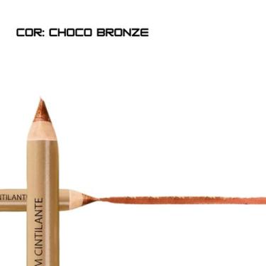 Imagem de Lápis Labial Batom Cintilante Lip Fusion Dia a Dia Mahav, Cor Choco Br