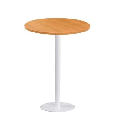 Imagem de Mesa Pisa Beta Bistrô Fratini 107,50cm (a) Disco Redondo Branco Tampo Mdp Redondo Samba 70cm (l)