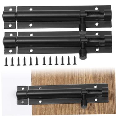 Imagem de 2 peças de parafusos de porta deslizante de liga de alumínio antiferrugem de 12 cm, trava antifurto resistente para casa, galpão, celeiro, portão de fazenda e segurança de janela