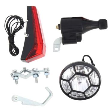 Imagem de Aymzbd Conjunto de Luzes de Bicicleta Dynamo Gerador de Fricção Fácil Instalação Ecológico com Fiação Incluída Acessórios para Bicicleta Farol, estilo B