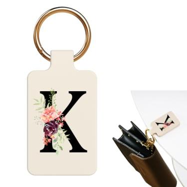 Imagem de Suporte magnético forte com letra A-Z com design floral elegante para bolsa de mão adequado para tampos de mesa, moldura de dobradiça de porta de parede de metal, carrinho de compras, exiba seus