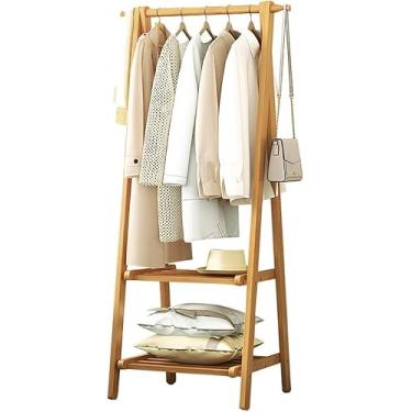 Imagem de Cabideiro De Madeira, Cabide Dobrável, Prateleira De Armazenamento, Cabideiro De Corredor Com Prateleiras Longas De 2 Níveis, Para Sala De Estar Quarto Corredor De Entr, Primary Color, 66CM