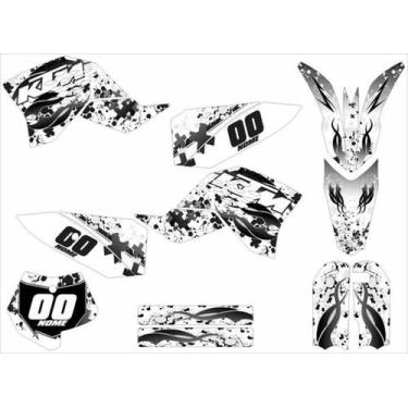 Imagem de Adesivo Moto Cross Trilha Ktm 50 Sx 09-15 Branco Preto Lm080 - Spts