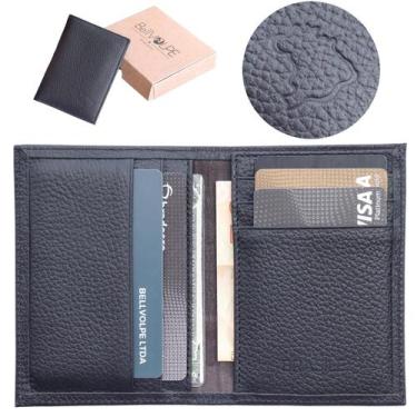Imagem de Carteira Masculina Feminina Slim Couro Legítimo Marca BRASILE Atacado 