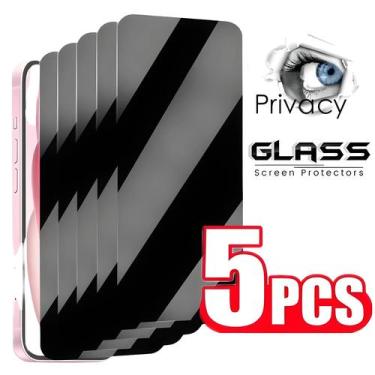 Imagem de Protetor De Tela De Vidro Temperado Anti-espião Anti-queda 5 PCS Para 
