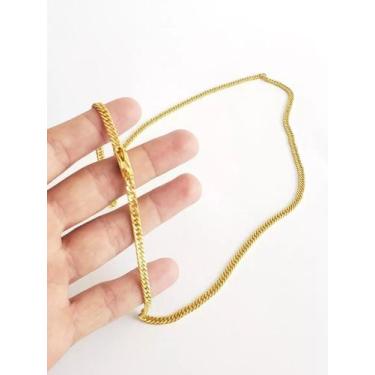 Imagem de Cordão Grumet Lacraia 5Mm Banhado A Ouro 18K - Mk Jóias