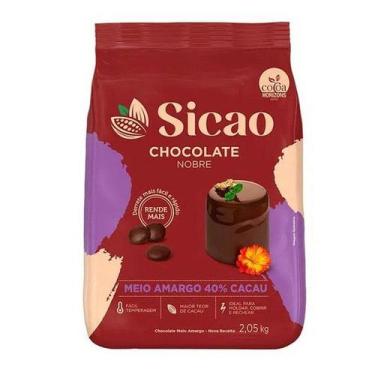 Imagem de Chocolate Nobre Meio Amargo 40% Cacau - Gotas - 2,05 kg - 1 unidade - 