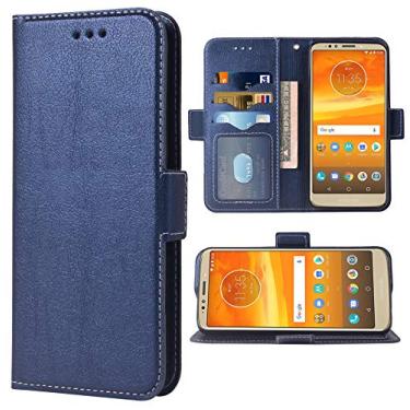 Imagem de Capa de telefone para Moto E5 Plus Supra Folio Flip Wallet Case, couro PU com compartimentos para cartão de crédito, proteção de corpo inteiro, suporte, capa protetora para celular Motorola E5+ 5E 5ª