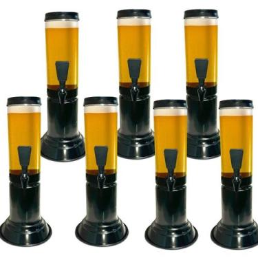Imagem de Kit 7 Torre De Chopp Cerveja 1,5L - Icechopp Torneira Gota