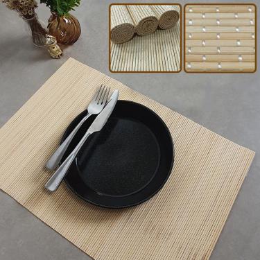 Imagem de 4 Jogo Americano Esteira Bambu Natural Tocantins Mf 30X45