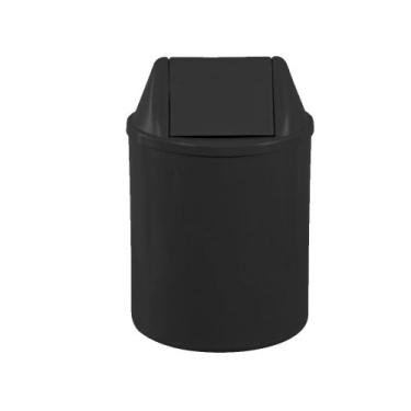 Imagem de Lixeira 12L redondo Preto com tampa basculante JSN EB9P