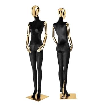 Imagem de Mannequin Manequins femininos para varejo com cabeças e braços giratórios para galvanoplastia, manequim de 193 cm de altura, torso removível(Black)