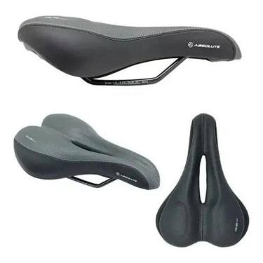 Imagem de Selim Banco Bike Absolute Gel Mtb Vazado Mtb Top Preto/Cinza