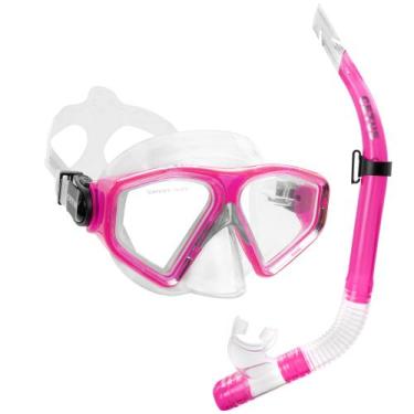 Imagem de Kit de Mergulho Máscara+Respirador Cetus New Parma Fun, Transparente, 