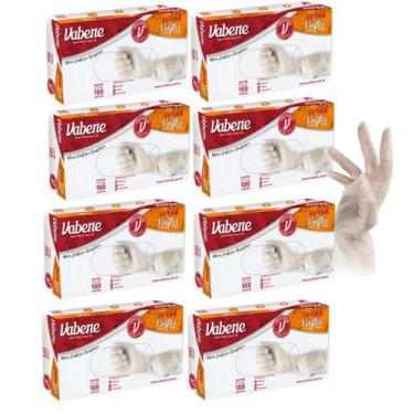 Imagem de Luva Descartável Viniflex Com 800 Unid. Translucida G VABENE