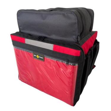 Imagem de Bag Bolsa Mochila Entrega Pizza Marmita Delivery Caixa 45l - Mão Dupla