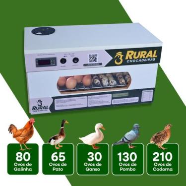 Imagem de Chocadeira De Ovos 80 A 90 com Rolagem Automática e Ovoscópio, APP de 